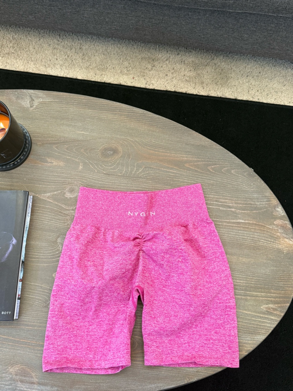 NYGN Pink High-Waist Athletic Shorts